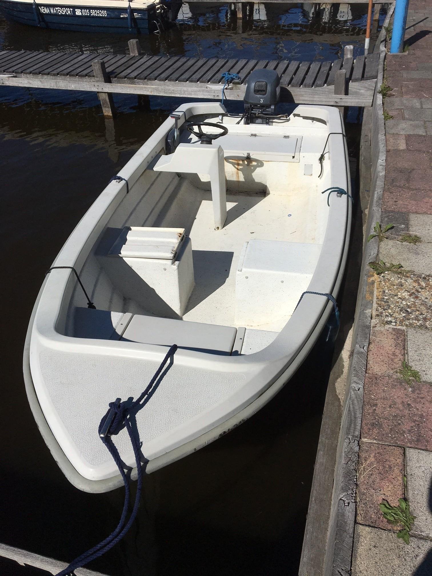Crescent 434 motorboot met stuur, Watersport en Boten, Vis- en Consoleboten, 50 cm, Overige merken, Gebruikt, 4 m
