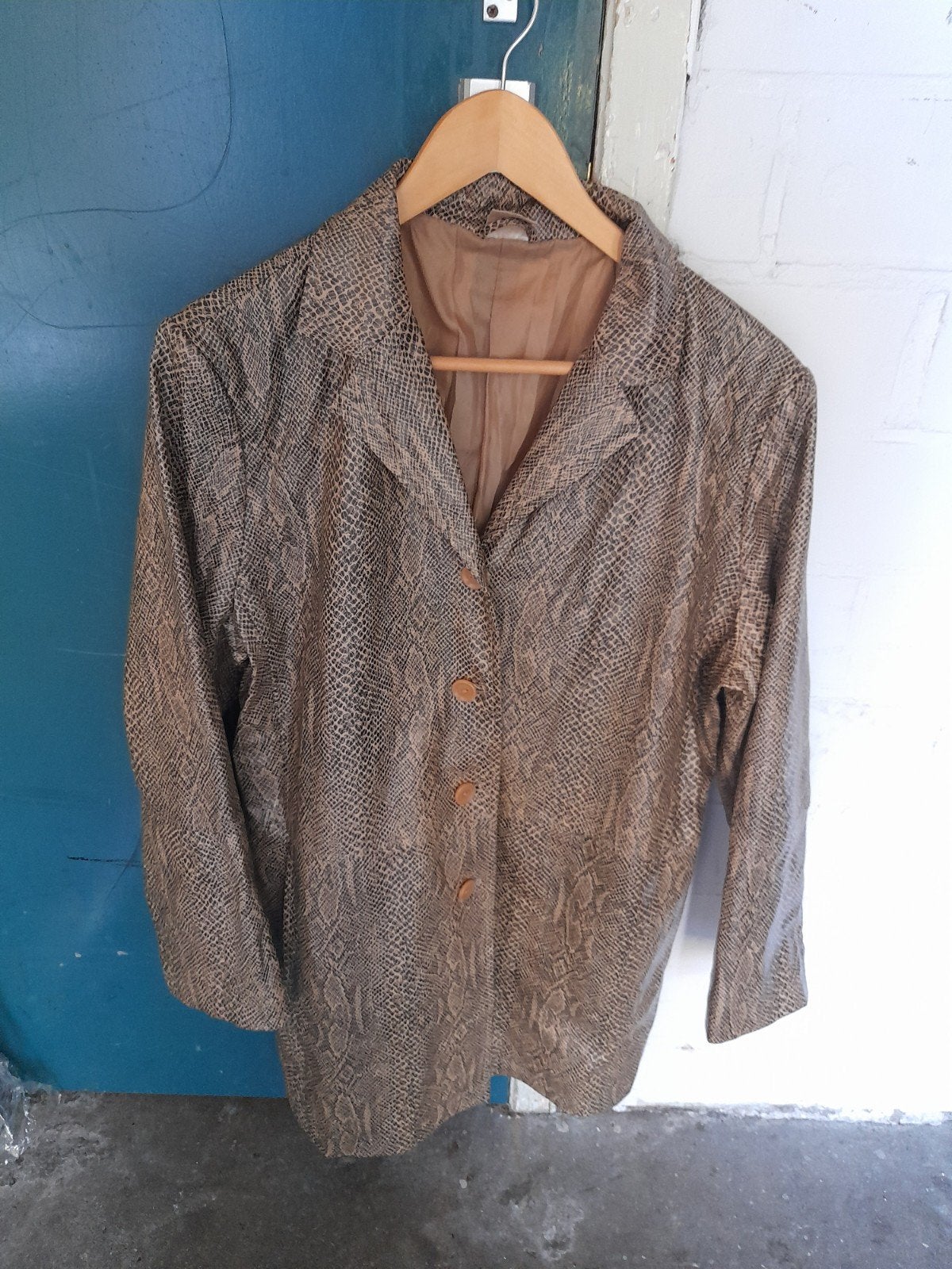 M&S Mode Slangenprint Blazer Maat M/40/42, Maat 38/40 (M), Bruin, Ophalen of Verzenden, M&S Mode