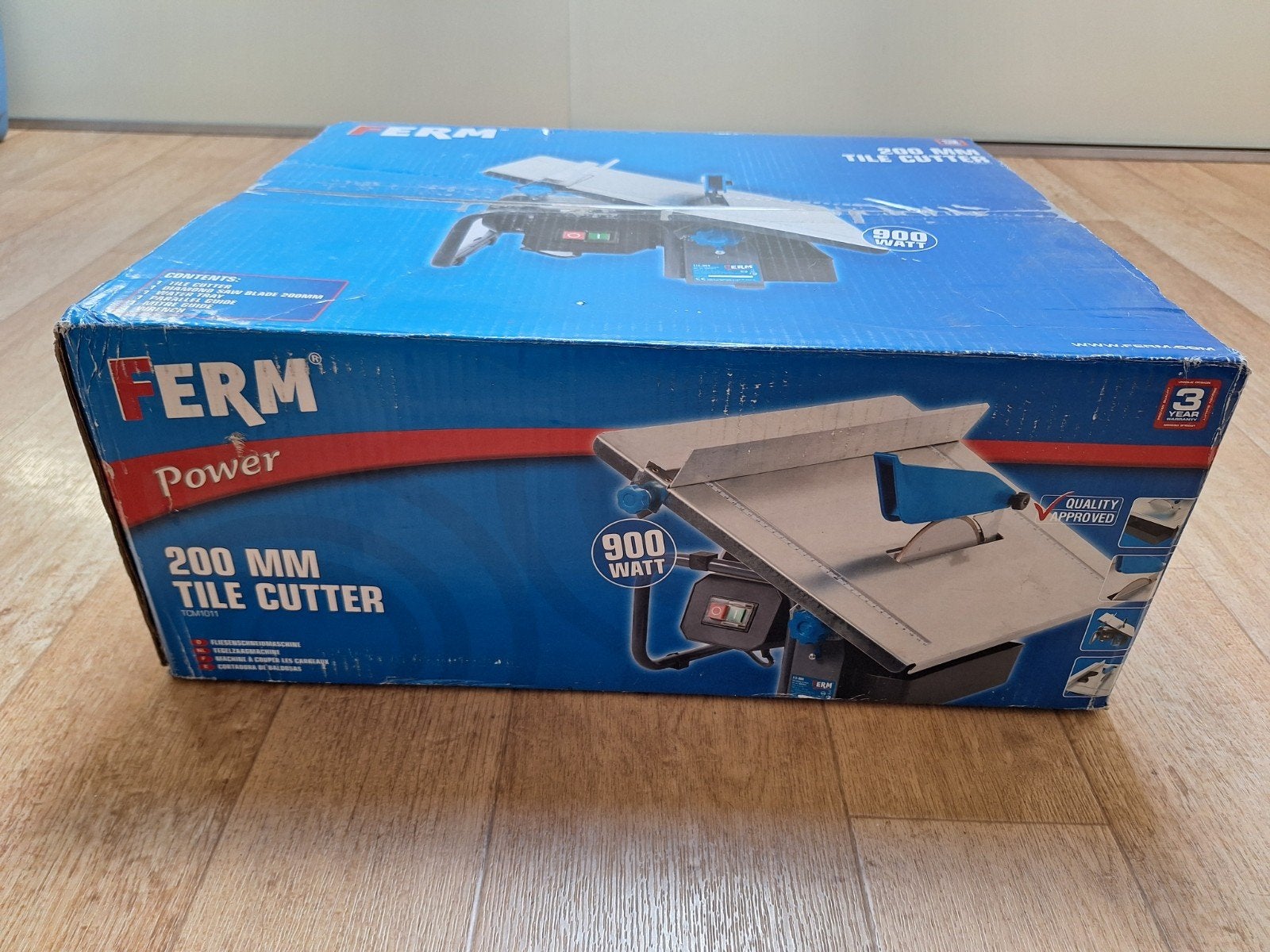 Ferm Power 200 MM Tegelsnijder 900W, Ophalen, Overige typen, Nieuw, 600 tot 1200 watt