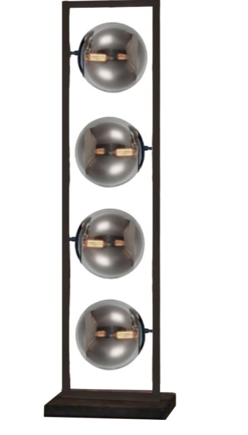Industriële vloerlamp Illusion Smoking glass, 100 tot 150 cm, Nieuw, Ophalen of Verzenden, Glas