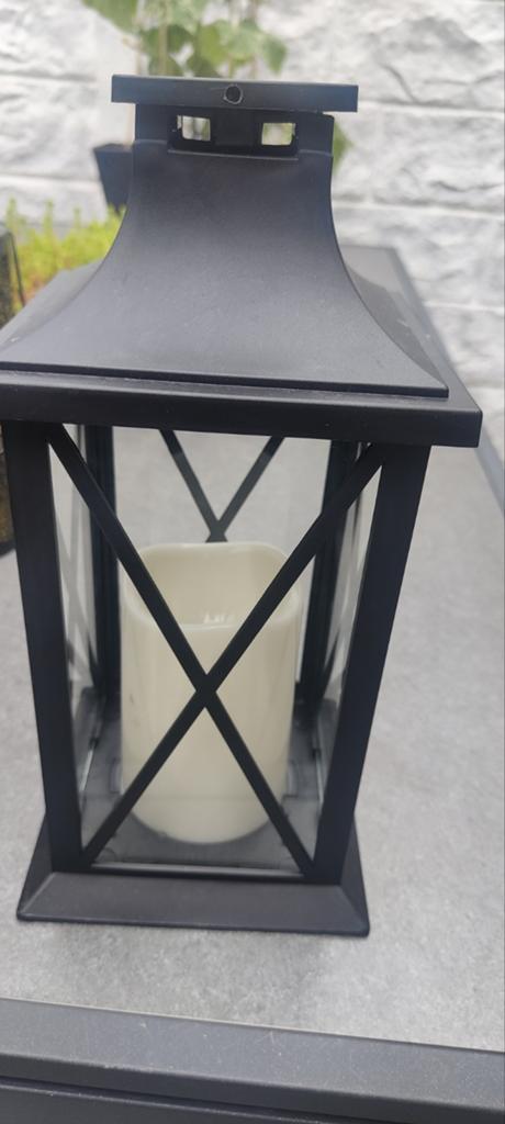 Set van 2 solar lantaarns met LED kaars, Tuin en Terras, Buitenverlichting, Ophalen, Zonne-energie, Kunststof, Minder dan 50 watt