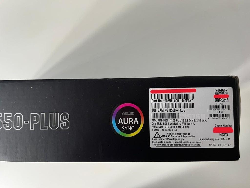Motherboard — ASUS TUF Gaming B550-PLUS, Computers en Software, DDR4, Ophalen of Verzenden, Zo goed als nieuw, Socket AM4