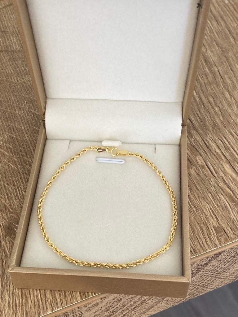 14 karaat gouden Rope armband 585 goud, Ophalen of Verzenden, Nieuw, Goud, Goud