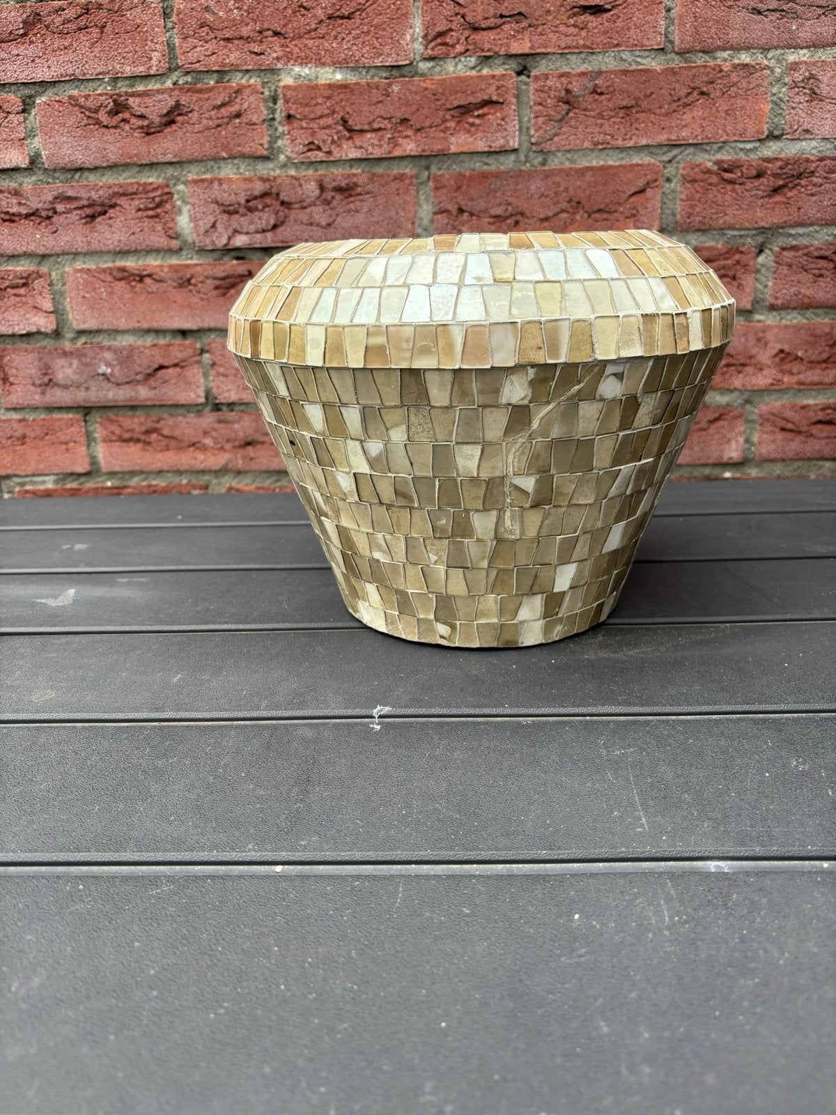Colmore  Glas Mozaïek Pot - Binnen Decoratie, Handgemaakt, Beige, Nieuw, Ophalen of Verzenden