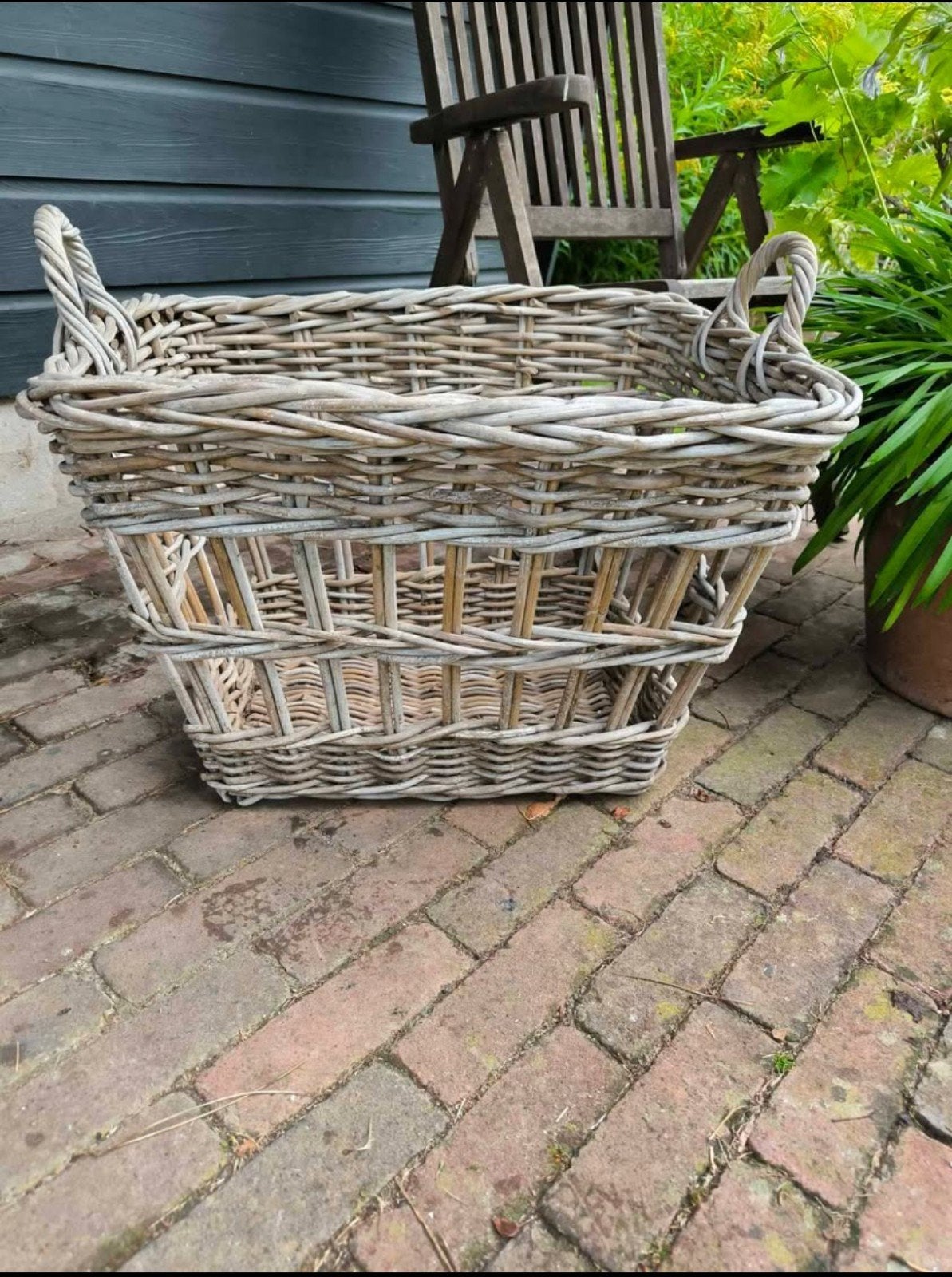ratan mand, Ophalen, Zo goed als nieuw, Rechthoekig, Riet