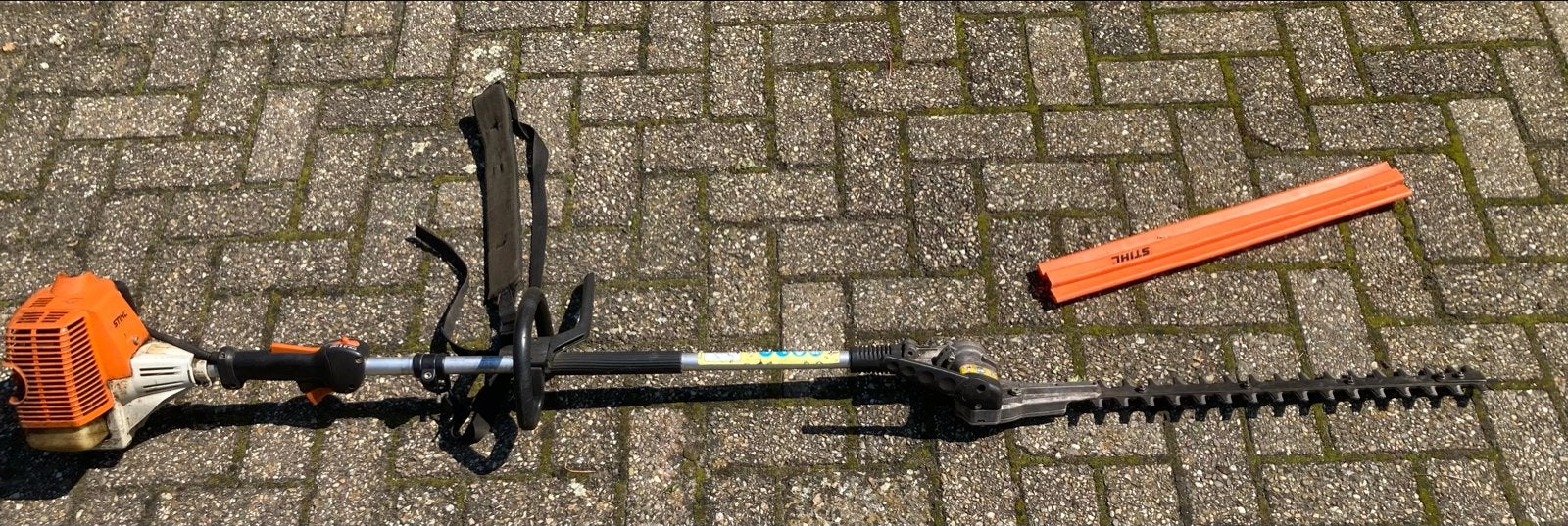 Stihl HL 75K heggenschaar op steel., Ophalen, Gebruikt, Benzine