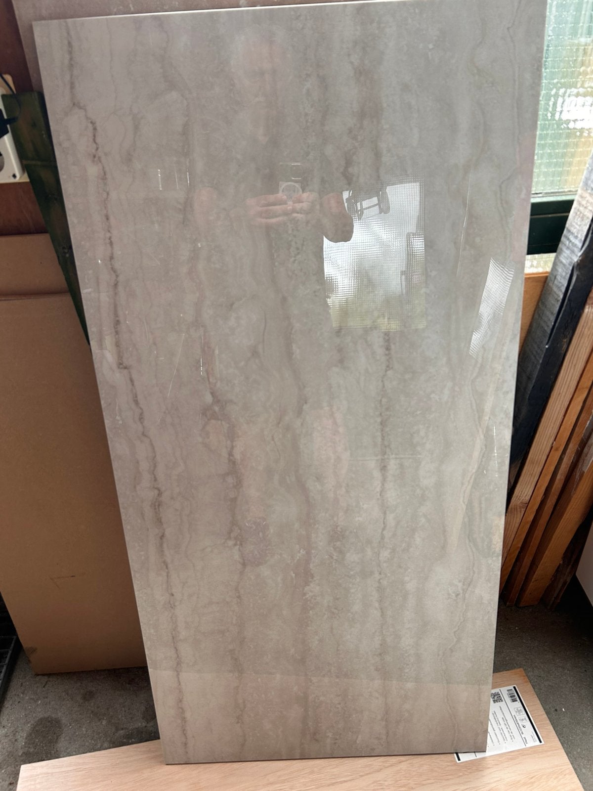 Travertin badkamertegels, Ophalen, 60 cm of meer, Nieuw, 5 tot 10 m²