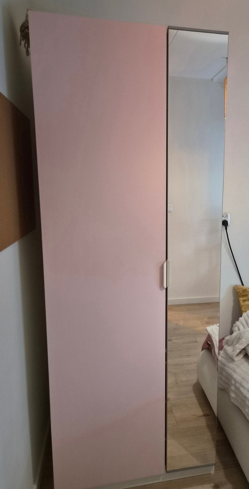 IKEA PAX kast met spiegeldeur en lades, Ophalen, Overige materialen, 200 cm of meer, 50 tot 100 cm