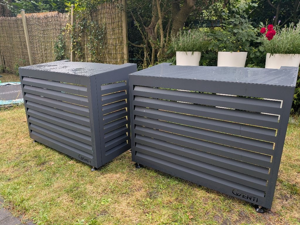 Qventi CAL100 Airco Omkasting Aluminium Antraciet S, Ophalen, Gebruikt, Minder dan 60 m³, 3 snelheden of meer