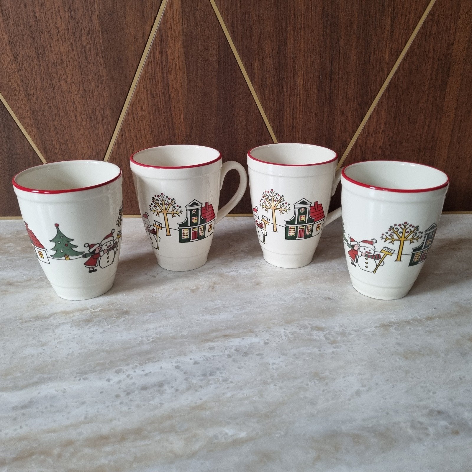 Wedgwood Windsor Christmas 4 Bekers, Ophalen of Verzenden, Zo goed als nieuw