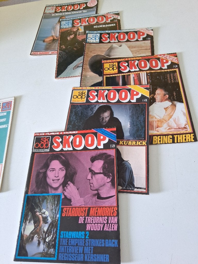 Skoop filmtijdschrift- 1980 - 6 nummers, Verzamelen, Ophalen of Verzenden, Gebruikt, Film, Overige typen