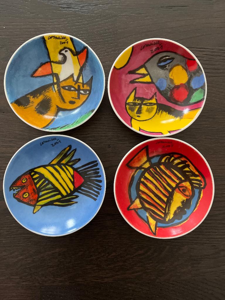 4 schaaltjes Corneille 2001, Antiek en Kunst, Antiek | Keramiek en Aardewerk, Ophalen of Verzenden