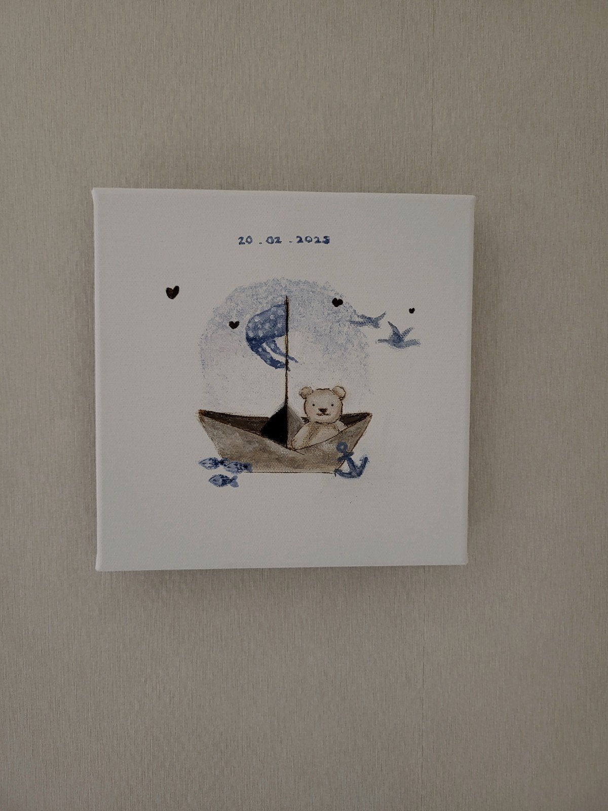 schilderijtjes met naam, Ophalen of Verzenden, Nieuw, Handgemaakt, Wanddecoratie