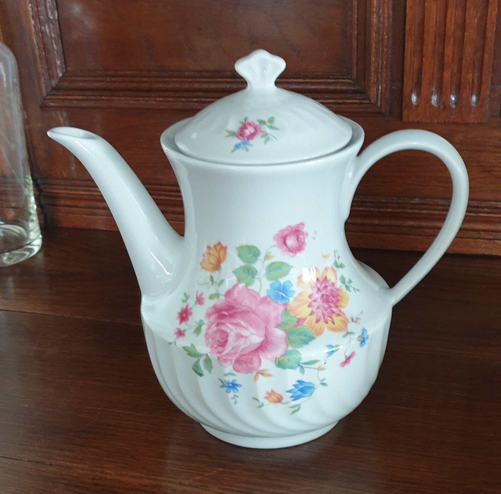 Sebring porseleinen koffiekan met bloemmotief, 26 cm, Ophalen of Verzenden