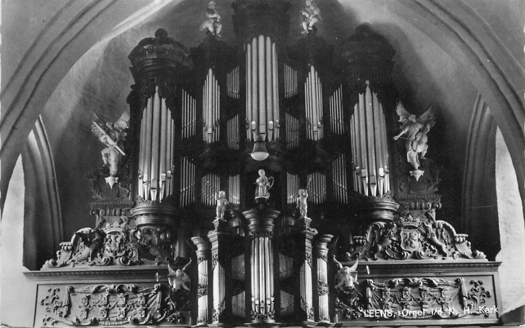 378-383-039 Leens Orgel i d NH Kerk, Verzenden, Voor 1920, Groningen