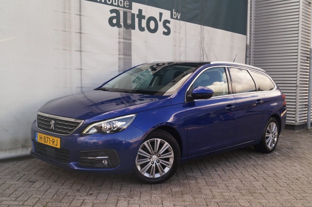 Peugeot 308 SW 1.2 PureTech 130pk Premium -PANO-ECC-CAM-TREK, Auto's, Gebruikt, Euro 6, 1199 cc, Leder en Stof