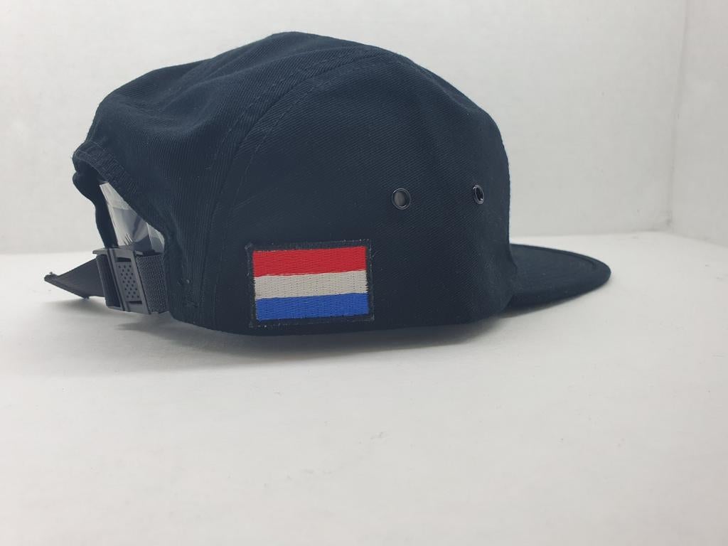 Zwarte 5-Panel Cap – Nederland Custom Design 🇳🇱, Verzenden, Nieuw