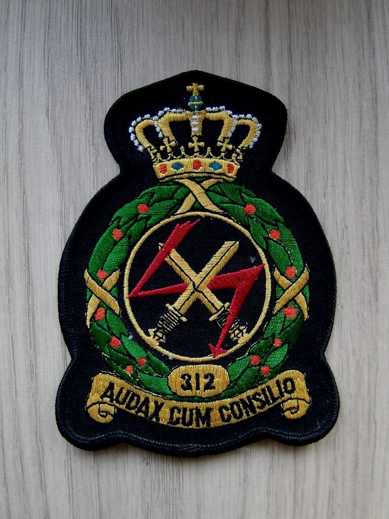 Grote kroon patch RNLAF 312 Squadron, Verzenden, Luchtmacht, Nederland, Embleem of Badge