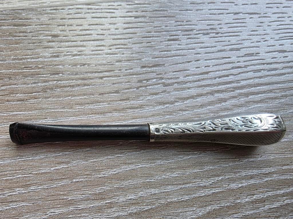 Luxe Zilveren Sigarettenhouder - 835 Zilver, Antiek en Kunst, Ophalen of Verzenden
