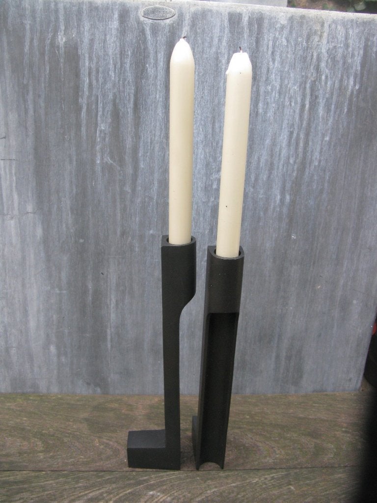 KANDELAARS JOHN PAWSON WHEN OBJECTS WORK DESIGN, 29 cm, Zwart, Ophalen of Verzenden, Metaal