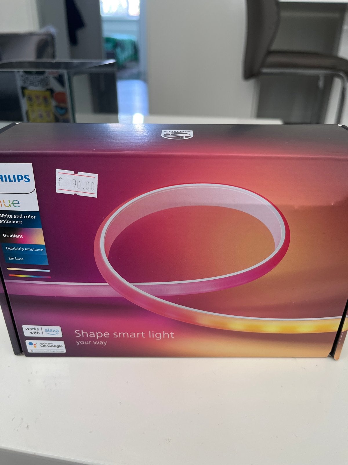 Philips Hue Gradient Lightstrip Ambiance 2m, Huis en Inrichting, Kunststof, Meerkleurig, Nieuw, Overige fittingen