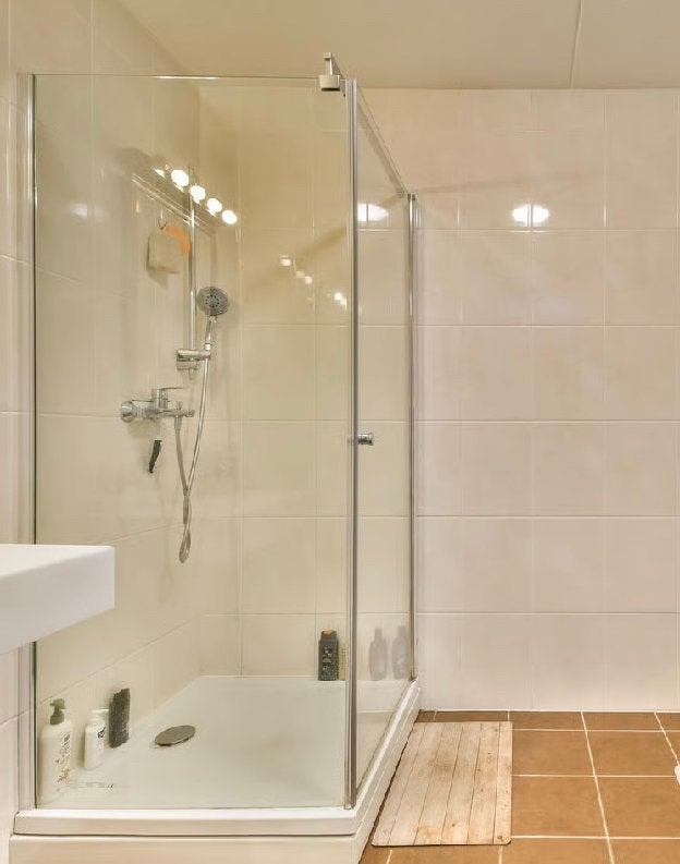 Douchecabine 90x90 cm - Compleet met douchebak en glazen wan, Ophalen, Zo goed als nieuw, Met douche