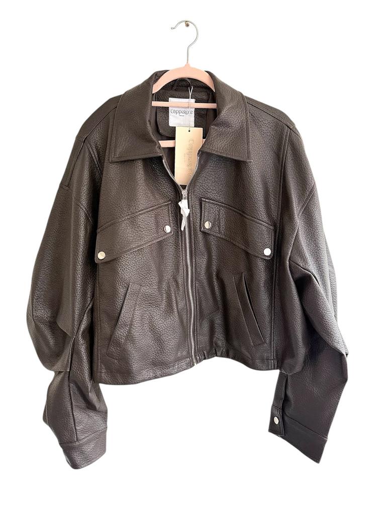 Donkerbruin cropped bomberjack Copperose nieuw, Ophalen of Verzenden, Nieuw, Maat 36 (S), Bruin