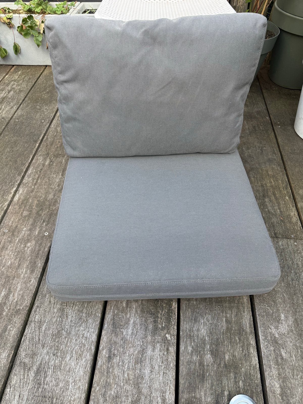 Grijze tuinkussens, rug en zitkussens (Froson, IKEA), Tuin en Terras, Ophalen, Zo goed als nieuw