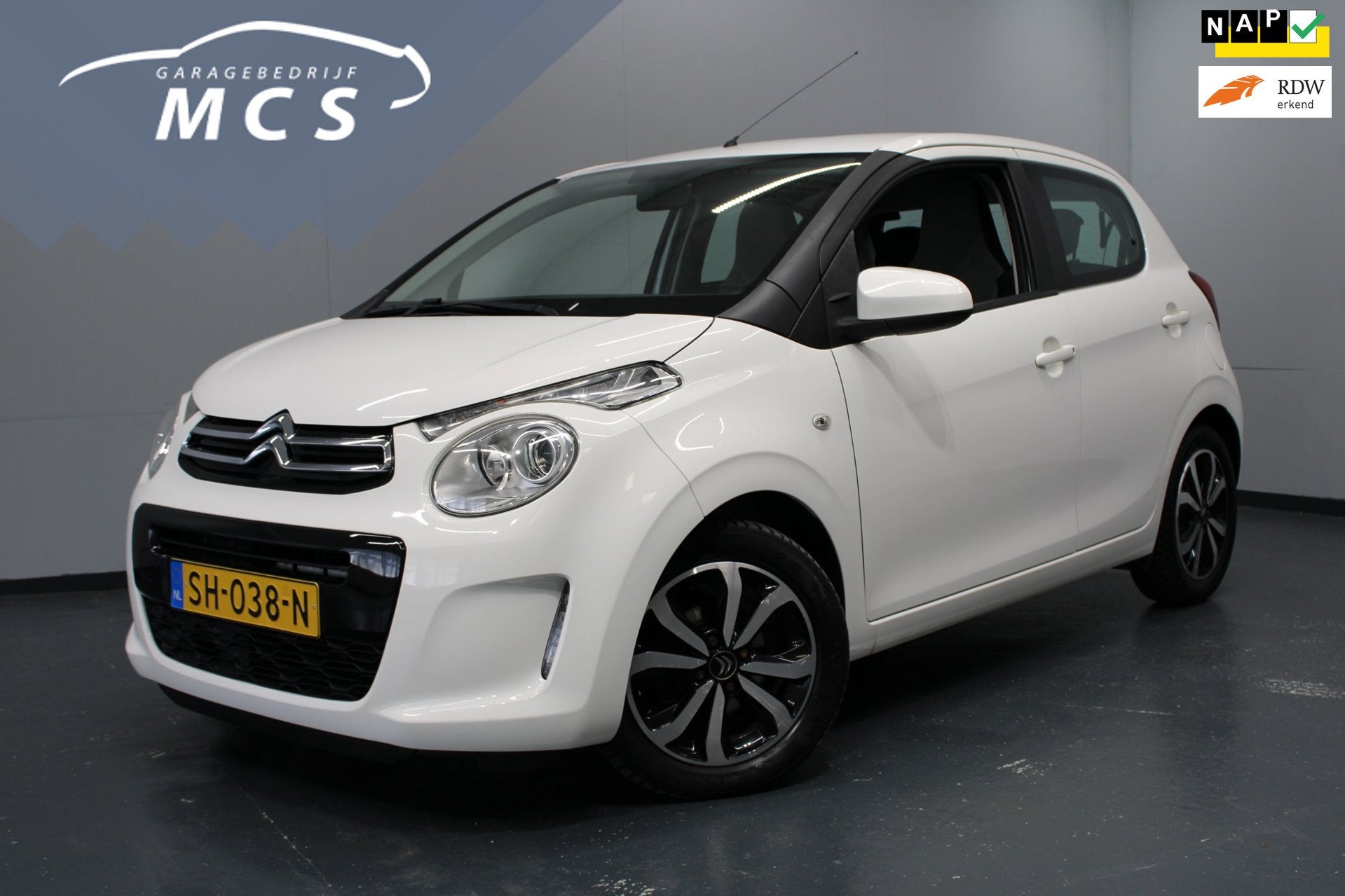 Citroen C1 1.0 e-VTi Shine / Airco / LM velgen / Camera, Voorwielaandrijving, Stof, Gebruikt, Euro 6