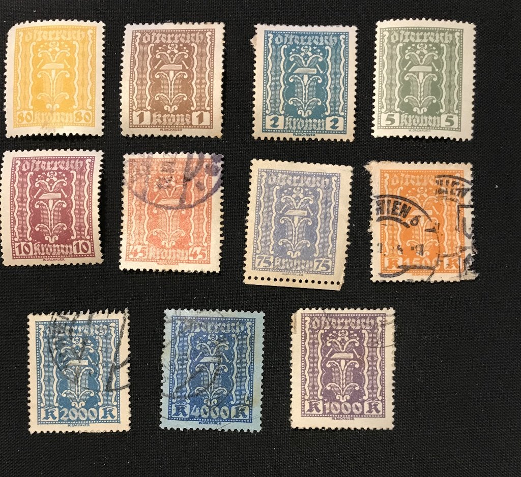 Oostenrijk postzegels Symbolische voorstellingen, Ophalen of Verzenden