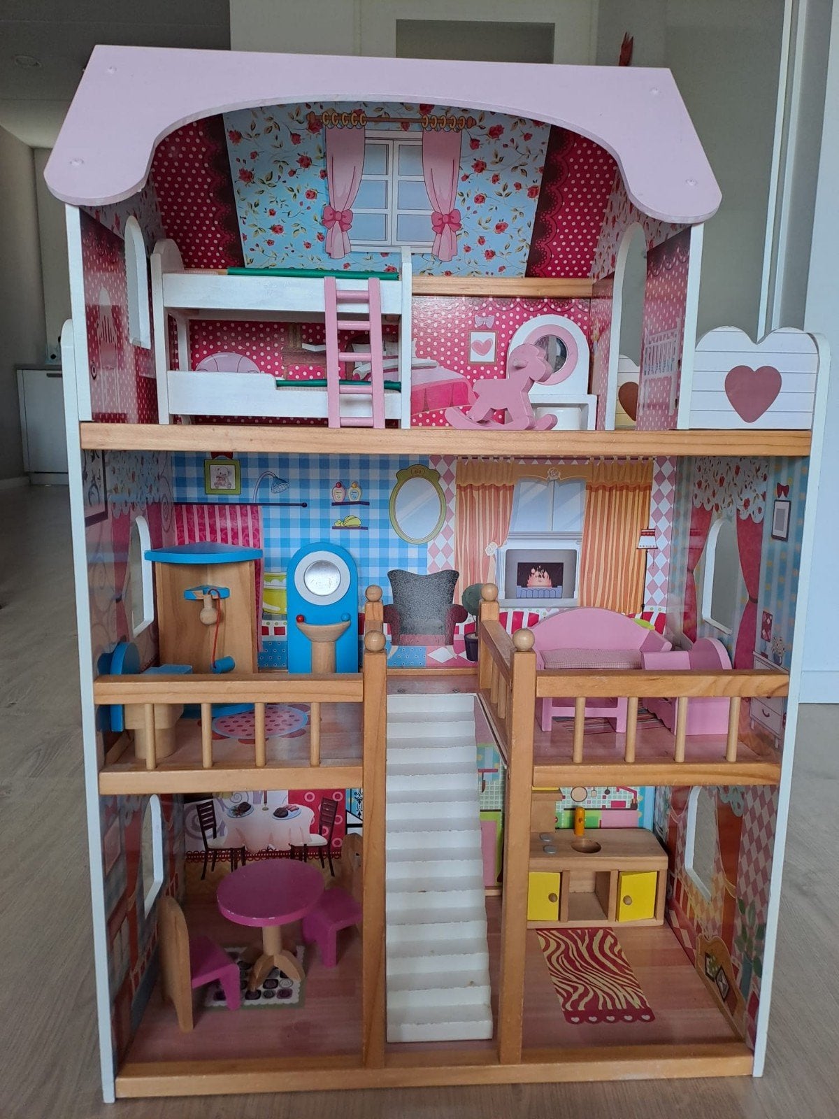 Kidkraft Houten Poppenhuis met Meubels, Kinderen en Baby's, Speelgoed | Poppenhuizen, Ophalen, Gebruikt, Poppenhuis