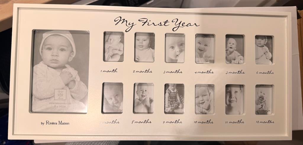 Rivièra Maison Fotolijst 'My First Year' - Nieuw in doos, Ophalen of Verzenden, Nieuw, Hout, Minder dan 50 cm