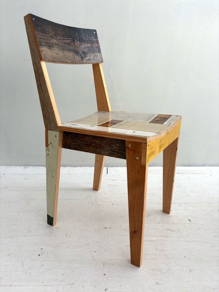 Piet Hein Eek stoel in sloophout hoogglans 3, Ophalen, Bruin, Nieuw, Dutch Design