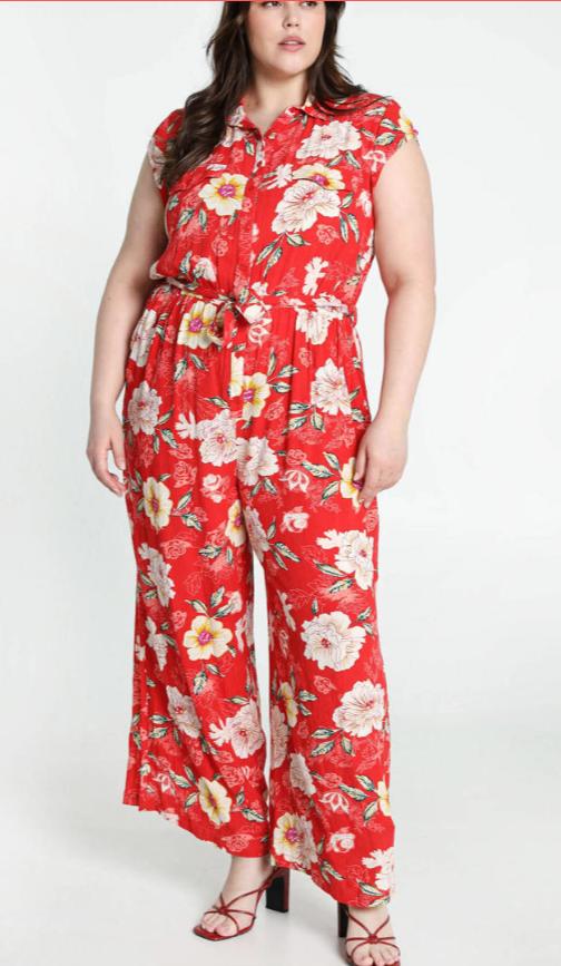 jumpsuit van Paprika/viscose/ 52, Kleding | Dames, Grote Maten, Overige typen, Verzenden, Zo goed als nieuw, Roze