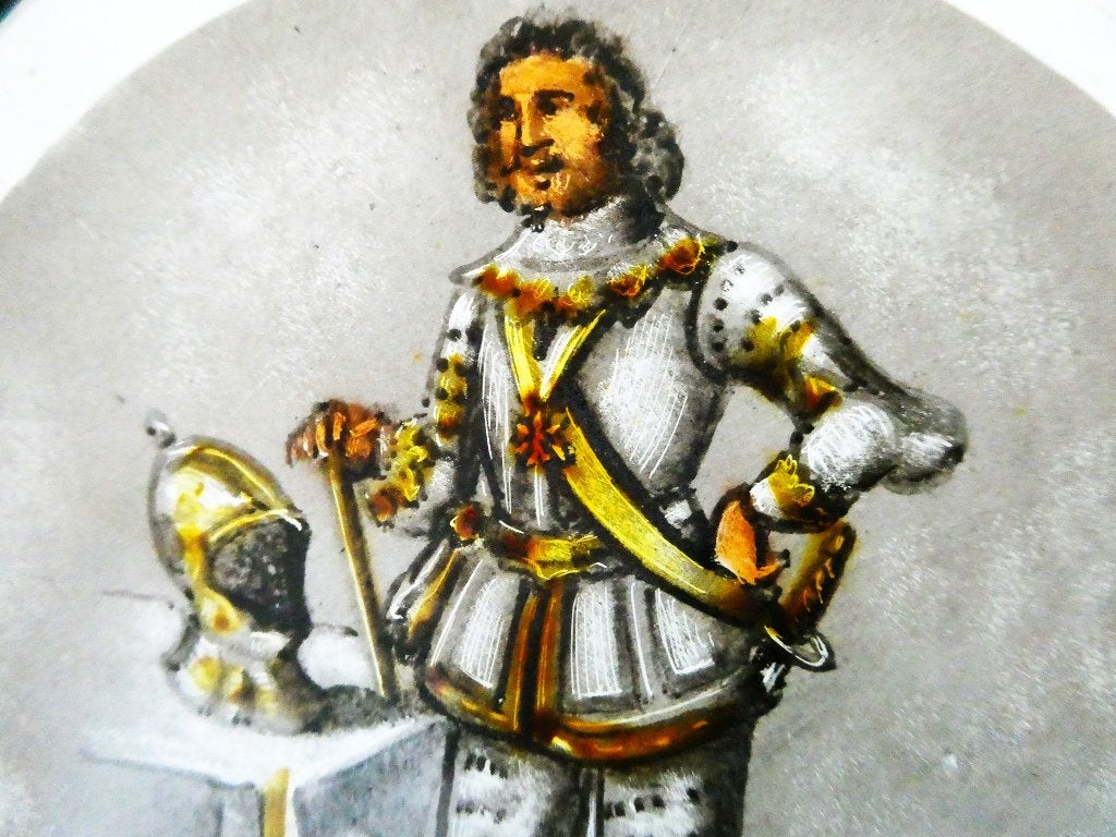 Glas in lood raamhanger van 2 Zeehelden met hun VOC schip, Ophalen of Verzenden