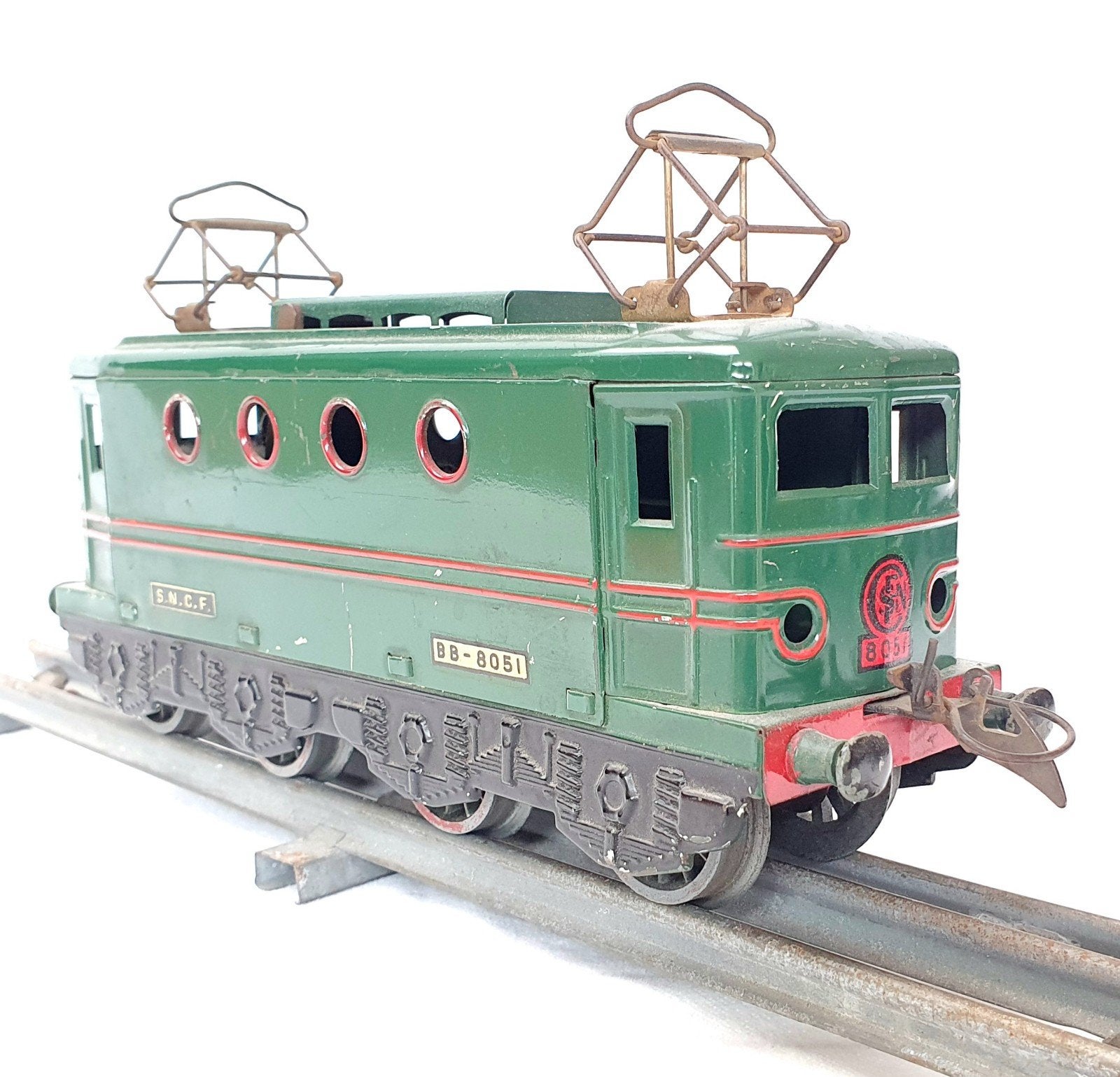 Hornby Meccano Spoor O BB-8051 Electrische Locomotief 1950, Overige merken, Gebruikt, Ophalen of Verzenden, Analoog