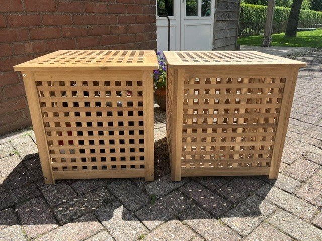 Ikea HOL opbergkist/wasmand/bijzettafel 2 stuks, Ophalen, 50 – 75, 50 tot 100 cm, Zo goed als nieuw