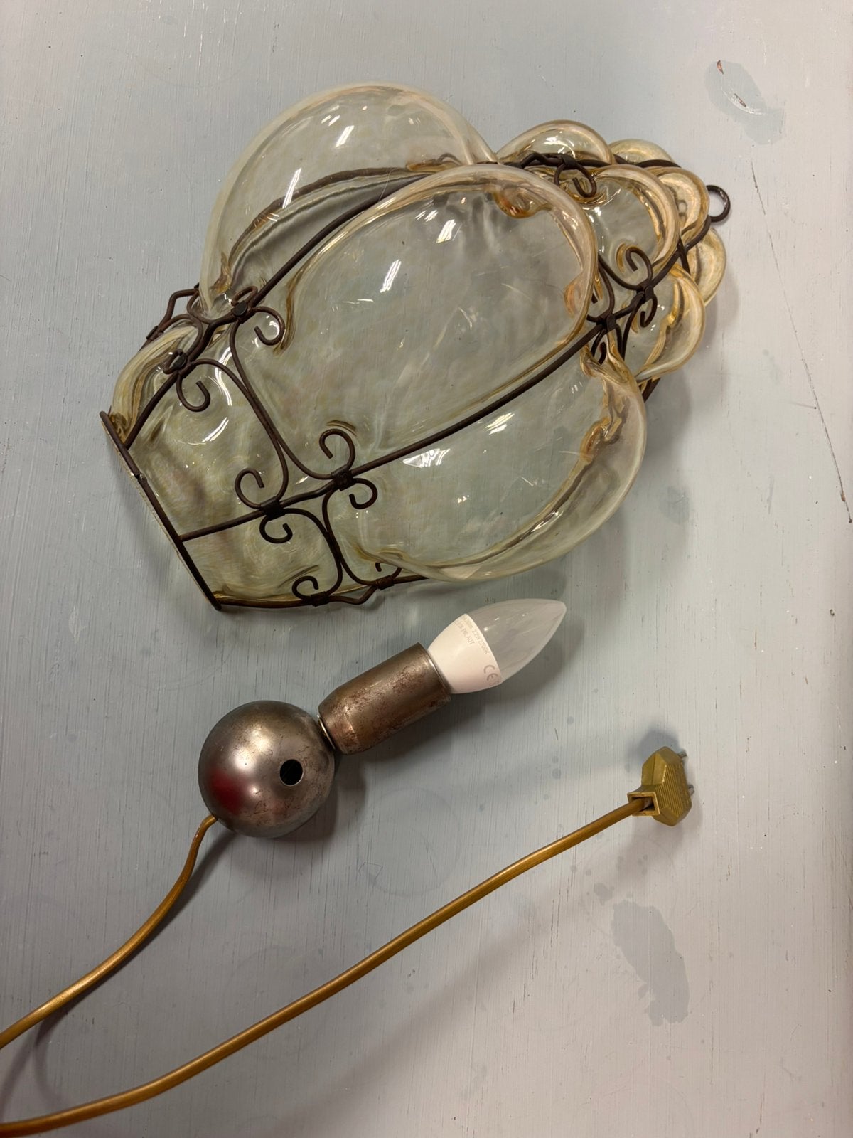 Vintage wandlamp muranoglas uit de jaren 60, Ophalen of Verzenden