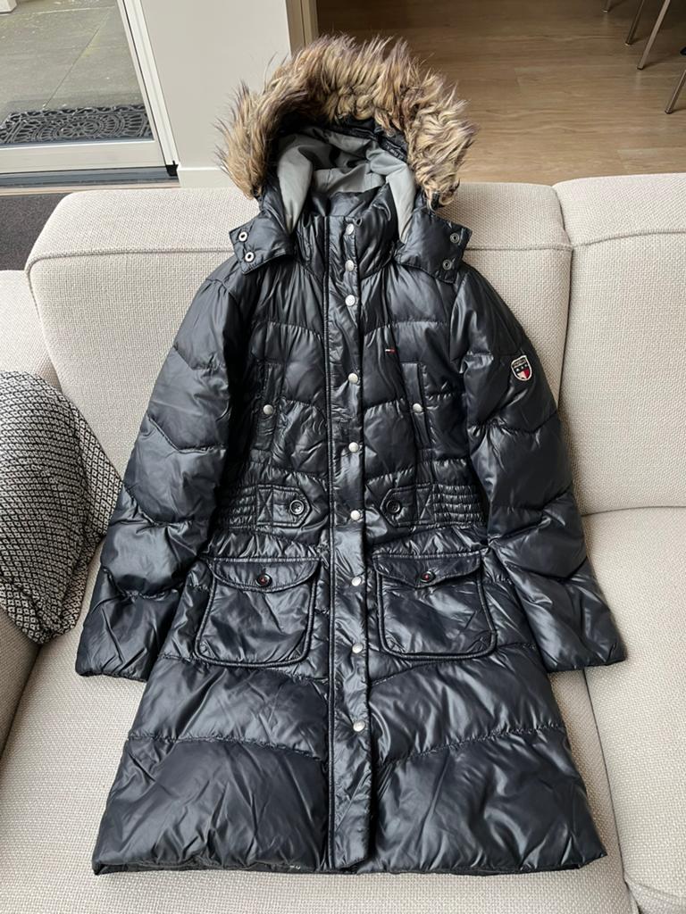 Tommy Hilfiger Denim zwarte Winterjas - Maat XS, Ophalen of Verzenden, Zo goed als nieuw, Maat 34 (XS) of kleiner, Zwart