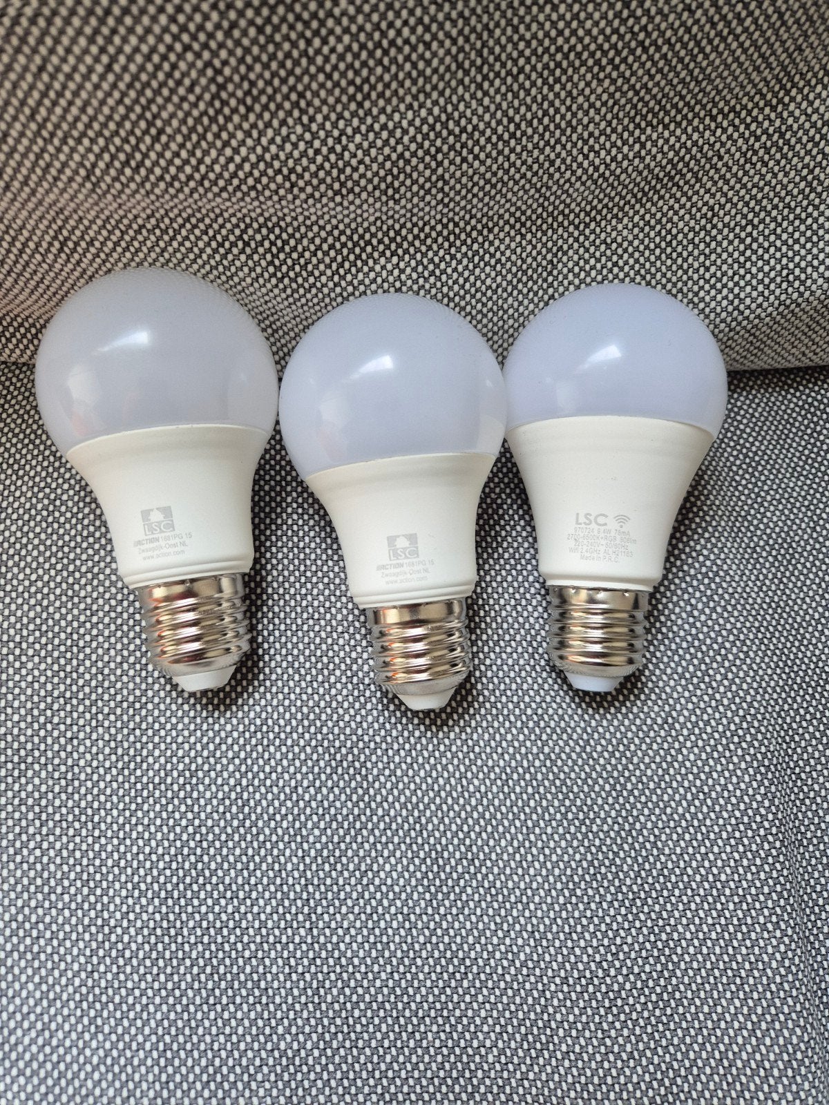 LSC Smart Connect Wifi LED Lampen E27 - 3 stuks, Ophalen, Wit, Overige merken, Kunststof