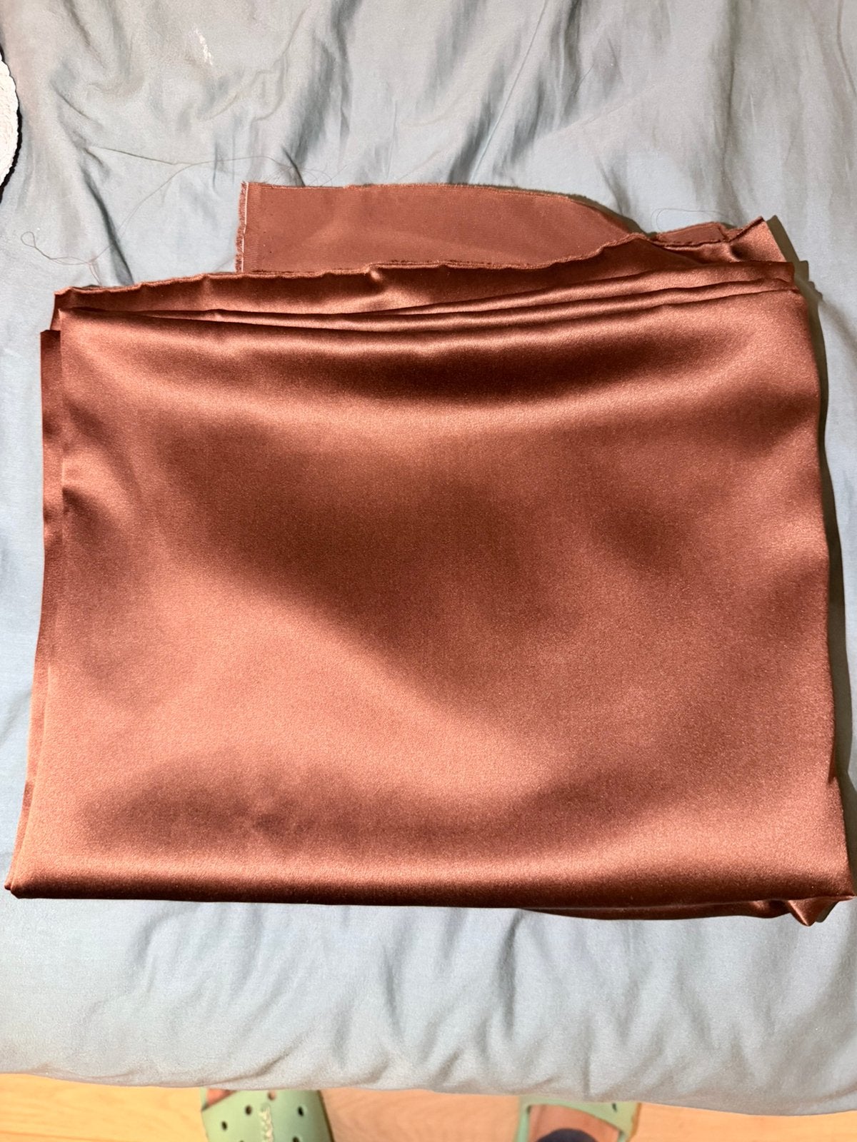 4m Kastanjebruin Zware Kwaliteit Zijde (30 Momme Silk Crepe, Ophalen of Verzenden, Nieuw