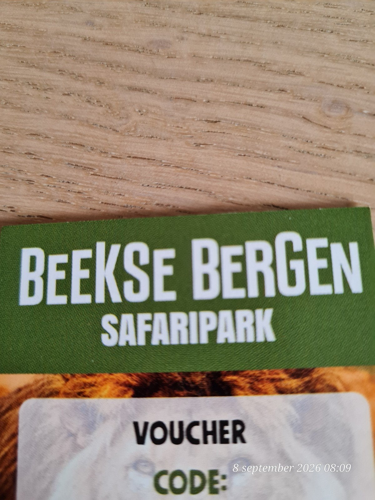 beekse bergen vouchers, Ticket of Toegangskaart