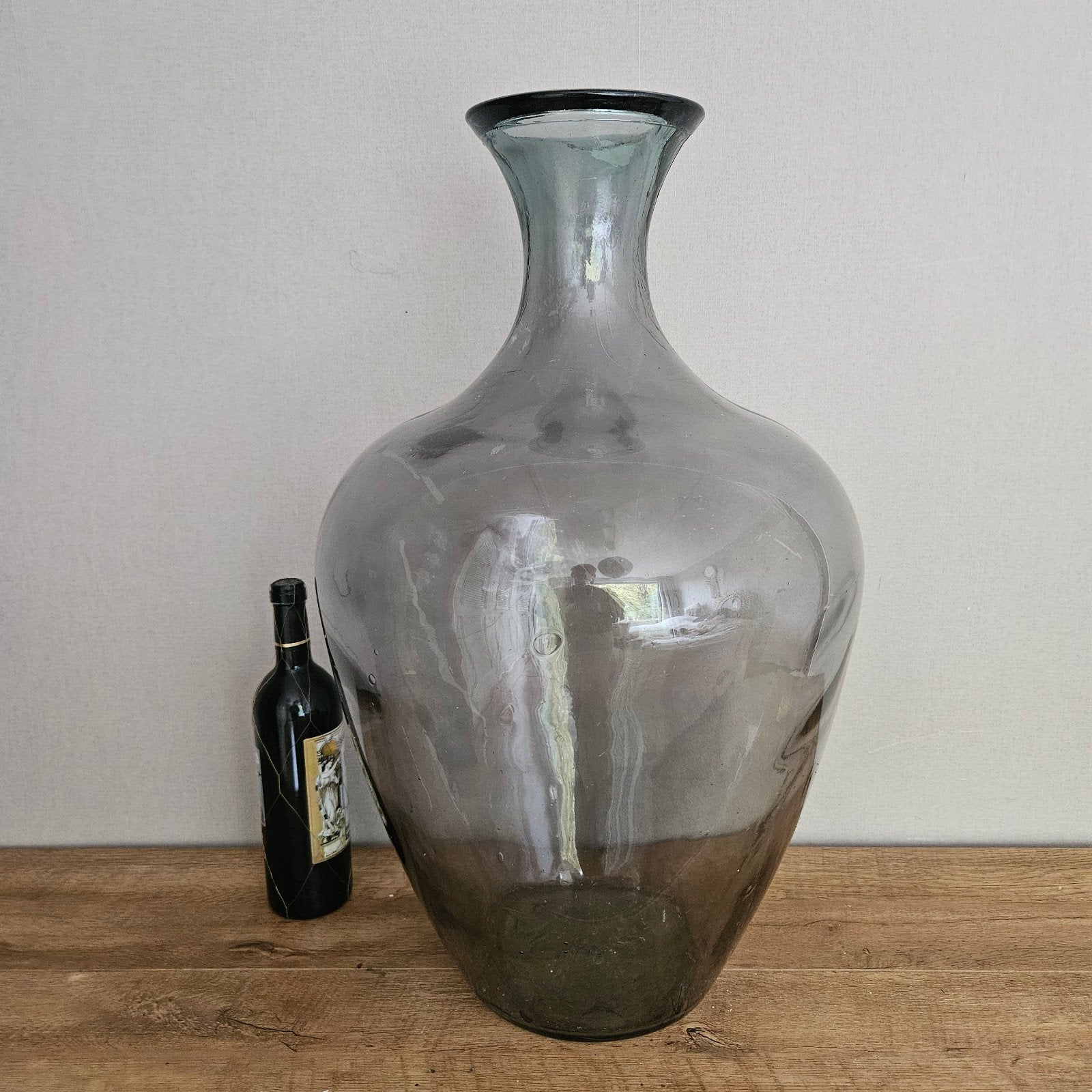 Zware glazen vloervaas 69cm - Decoratieve vaas, Ophalen