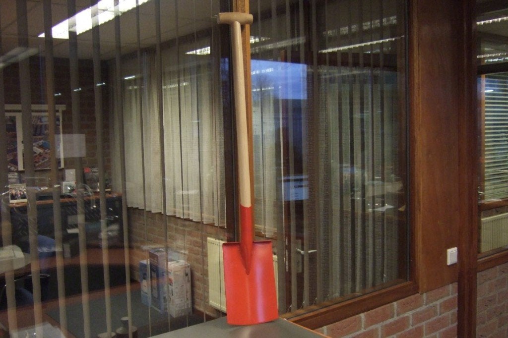 Steekschop met steel ROOD, Ophalen, Nieuw, Schop