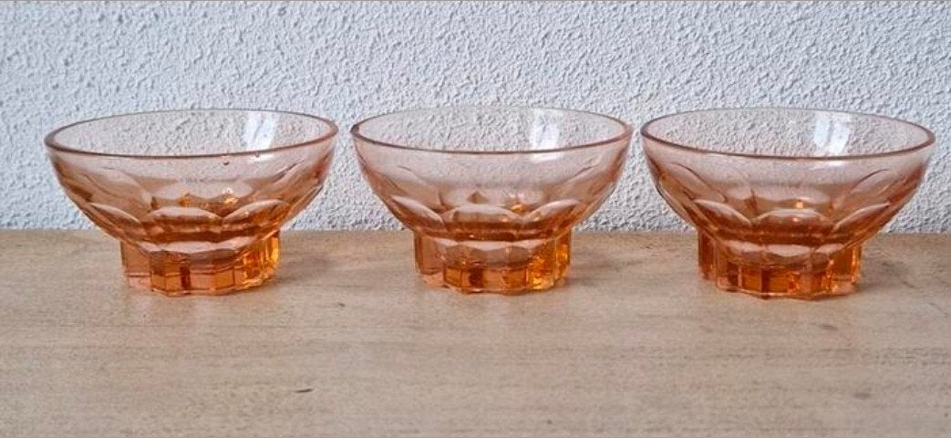 8 Zalmroze schaaltjes, Ophalen of Verzenden, Gebruikt, Overige typen