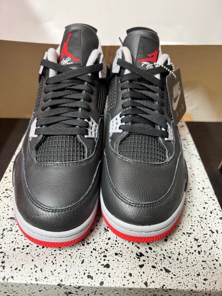 Nike Air Jordan 4 Retro Black Red 45.5, Zwart, Nieuw, Ophalen of Verzenden, Sneakers of Gympen