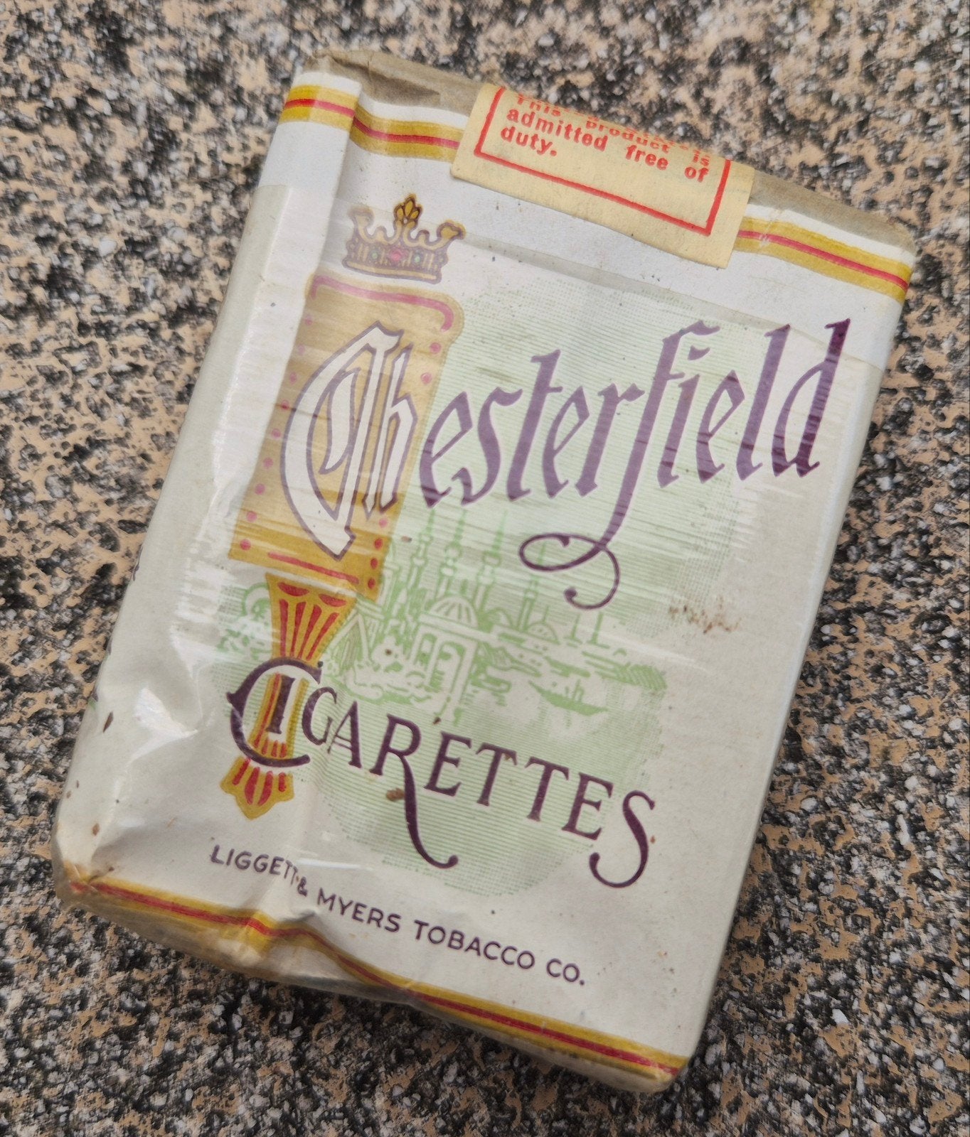 US WWII Chesterfield Free-of-Tax Cigarettes Pack, Verzenden, Landmacht, Amerika, Overige typen