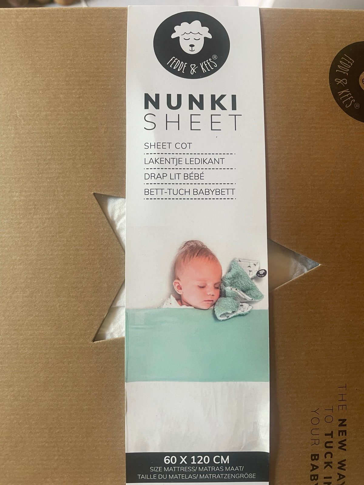 Nunki Sheet Ledikantlaken 60x120 cm - Zo goed als nieuw, Ledikant, Ophalen of Verzenden, Fedde & Kees, Meerkleurig