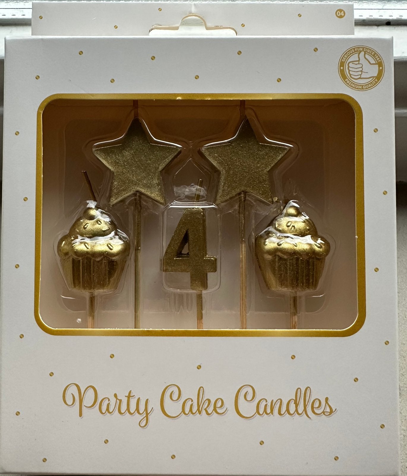 Taartkaarsen 4 jaar - Party Cake Candles, Ophalen of Verzenden, Nieuw, Versiering, Verjaardag