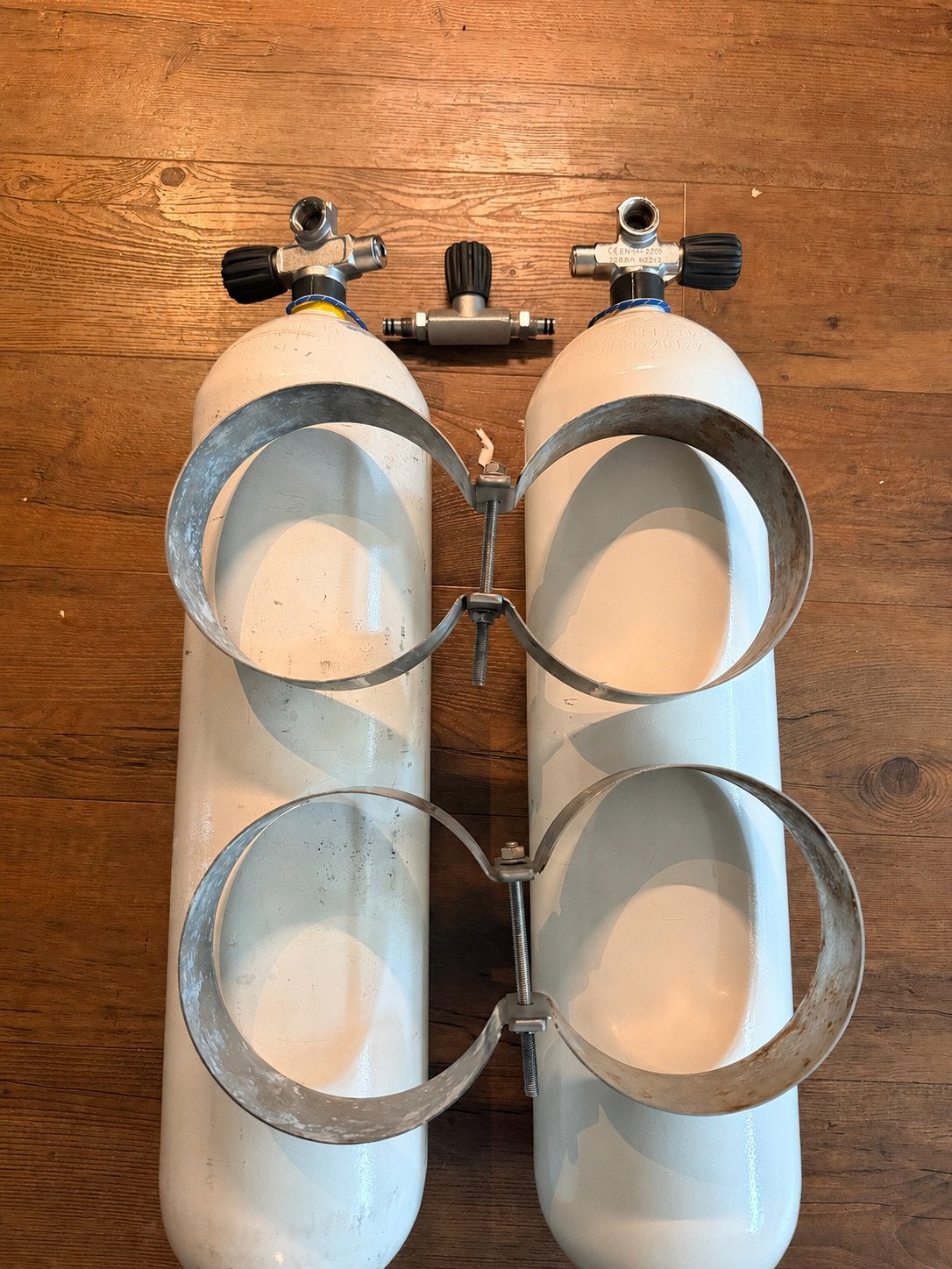 Dubbel 12 / 200 bar / nieuwe keur, Ophalen of Verzenden, Zo goed als nieuw, Duikfles
